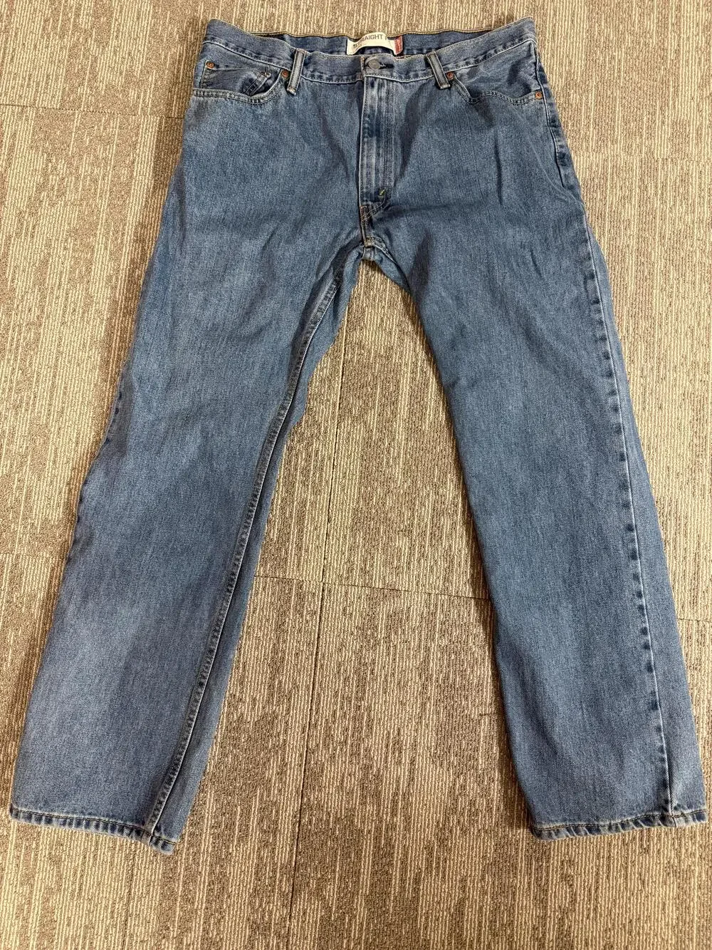 Levis 505 Jeans Mens 38x30 Blue Straight Fit Regular Zip Fly 5-Pocket Denim